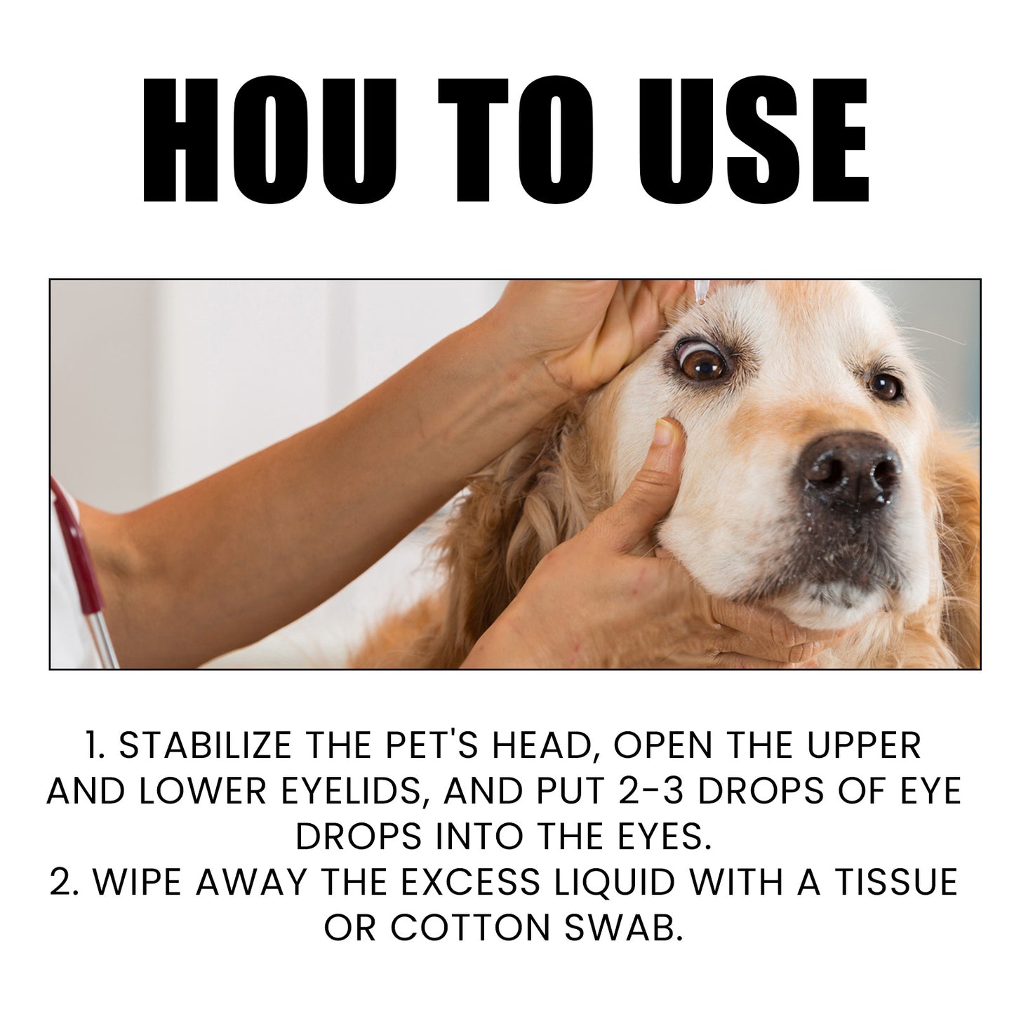 Yegbong Eye Drops For Cats And Dogs, Pet Eye Clean Eye Care Drops For Tear Stains And Dirt