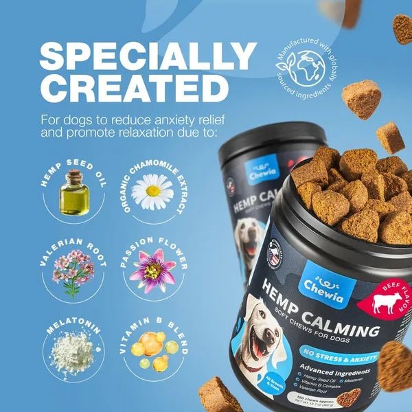 Hemp Calming Chews For Dogs Dog Calming Treats Anxiety Relief For Dogs - Pet Zen Club