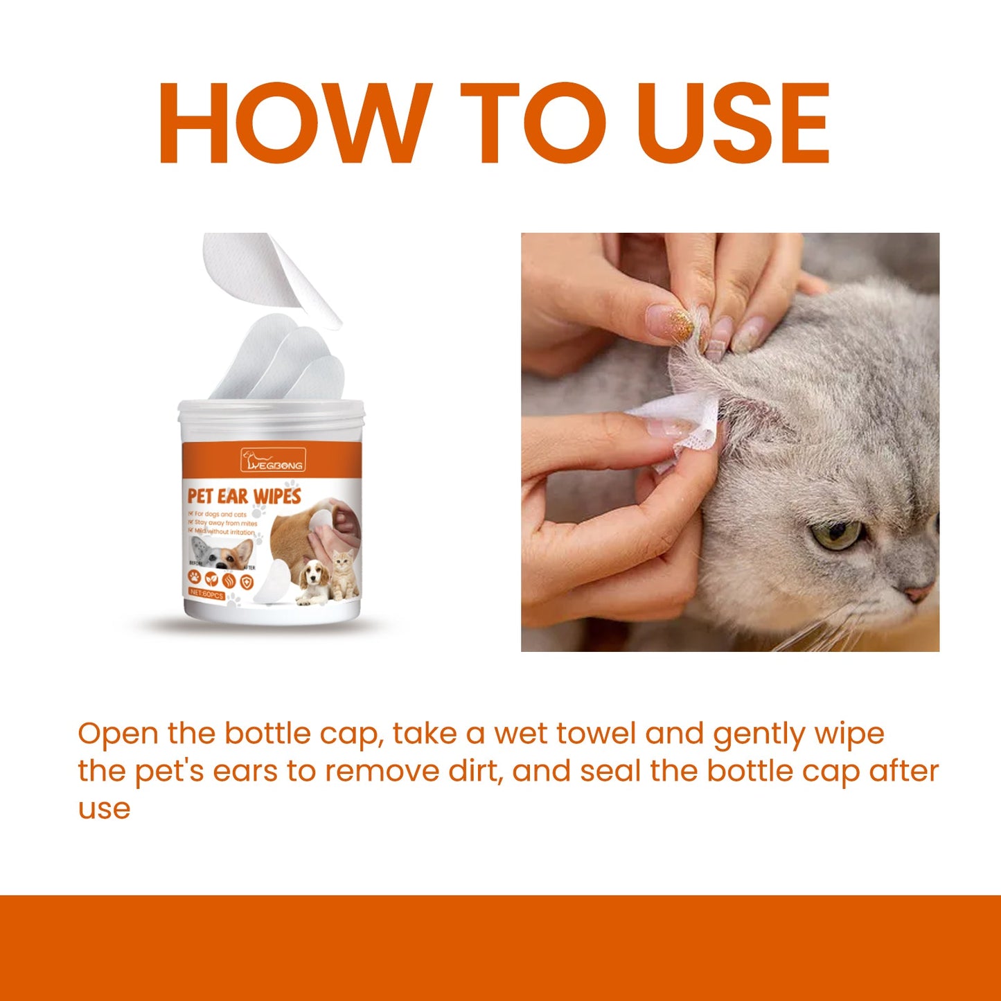 Pet Ear Wipes Deodorizing Removing Mite - Pet Zen Club