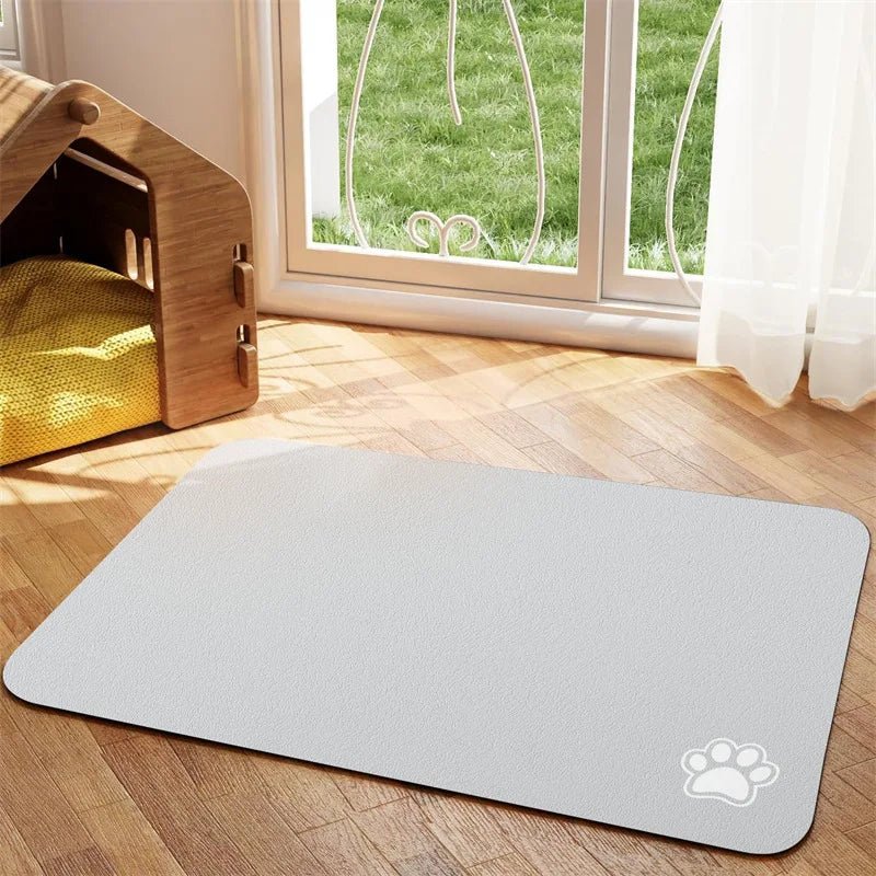 Pet Feeding Mat Absorbent Dog Cat Mat for Food and Water Easy to Clean Pet Placemats Quick Dry Dog Mat for Messy Drinkers - Pet Zen Club