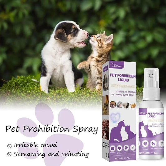 50ml Pet Calming Spray Prevent Howling Reduce Anxiety Soothe Mood Pet Dog Cat Estrus Calming Prohibition Spray Pet Supplies - Pet Zen Club