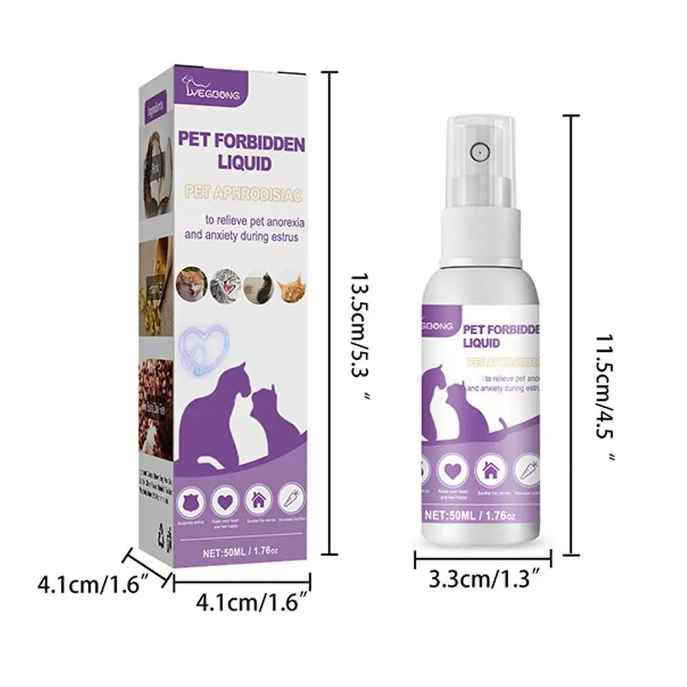 50ml Pet Calming Spray Prevent Howling Reduce Anxiety Soothe Mood Pet Dog Cat Estrus Calming Prohibition Spray Pet Supplies - Pet Zen Club
