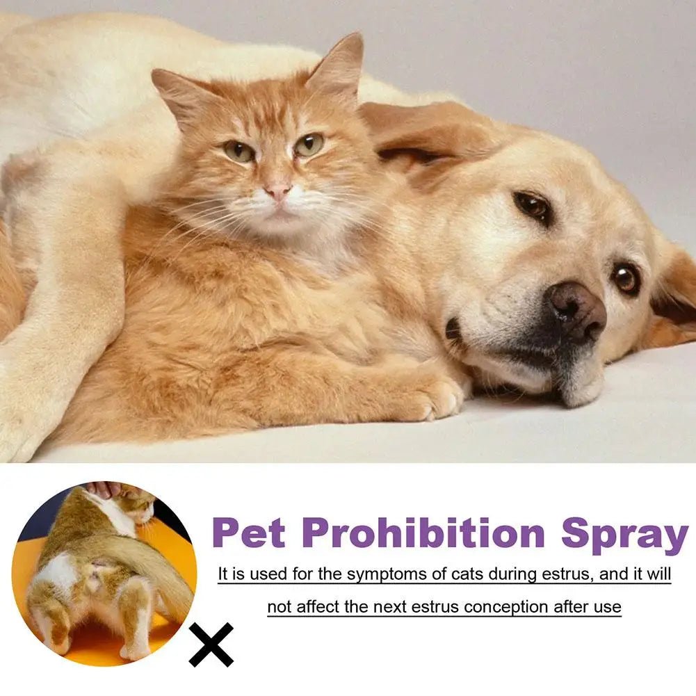 50ml Pet Calming Spray Prevent Howling Reduce Anxiety Soothe Mood Pet Dog Cat Estrus Calming Prohibition Spray Pet Supplies - Pet Zen Club