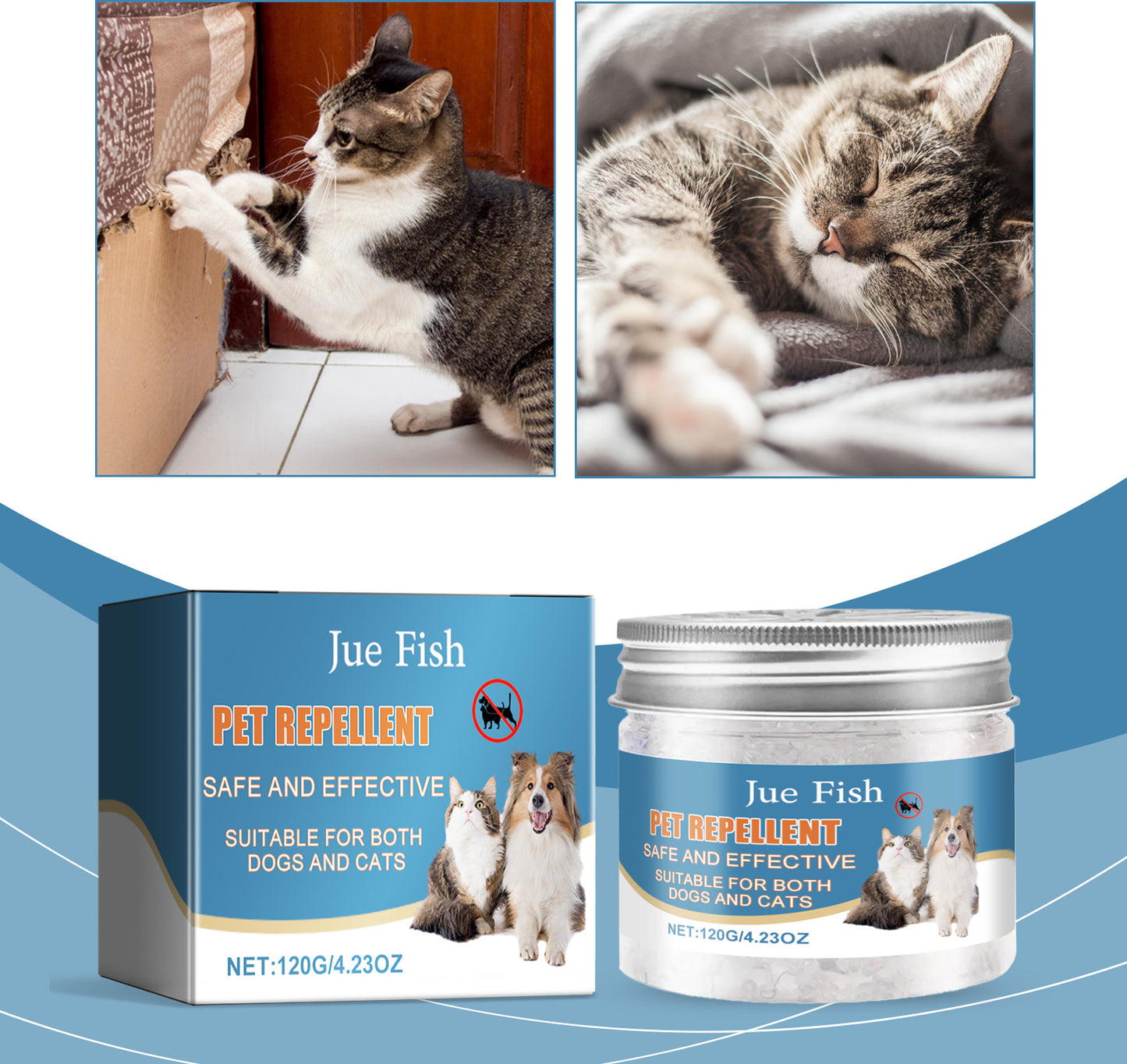 Jue-Fish Pet Repellent Cream, Pet Repellent Cream Cat And Dog Bite Disorderly Urine Bed Exclusion Zone Repellent Cream