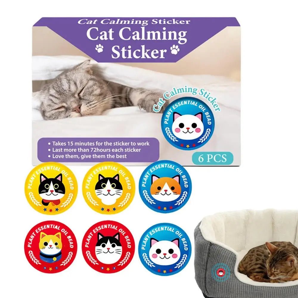 Calming For Cats 6X Fast Release Sedative Patches Kitten Calming Patches Portable Long Lasting Pet Supply For Outdoor Home - Pet Zen Club