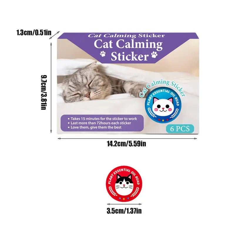 Calming For Cats 6X Fast Release Sedative Patches Kitten Calming Patches Portable Long Lasting Pet Supply For Outdoor Home - Pet Zen Club