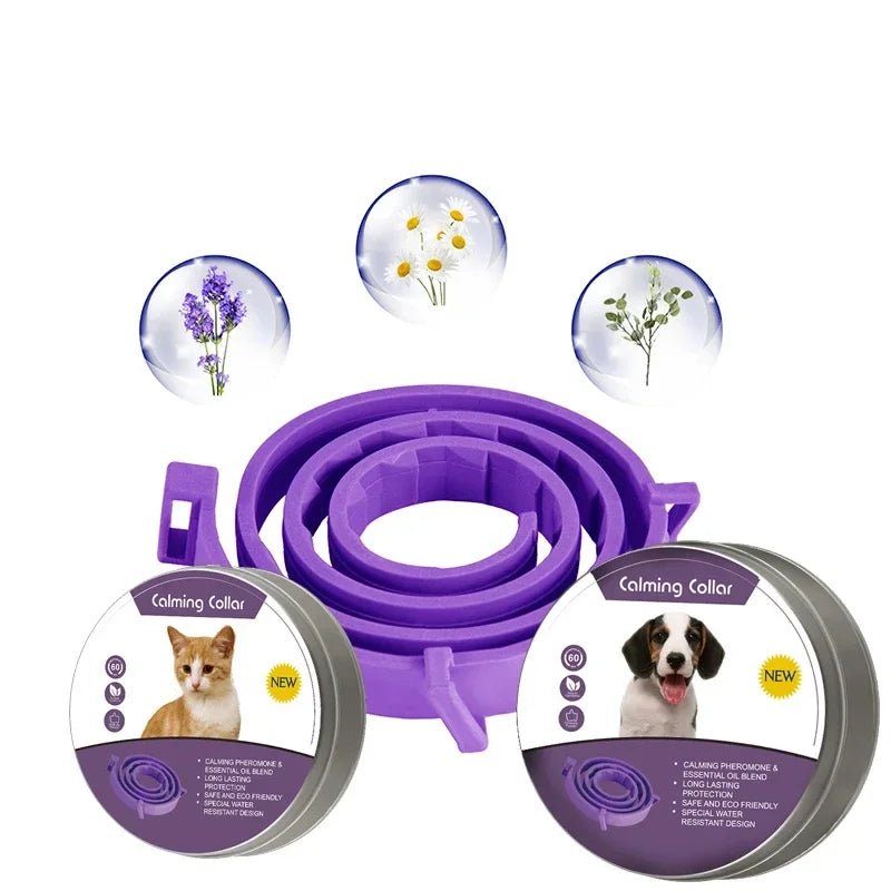 Pet Calming Collar for Cat & Dog - Adjustable Anxiety Pheromone Reducing Pet Collar Lasting Calm Relax Soothing Collars - Pet Zen Club
