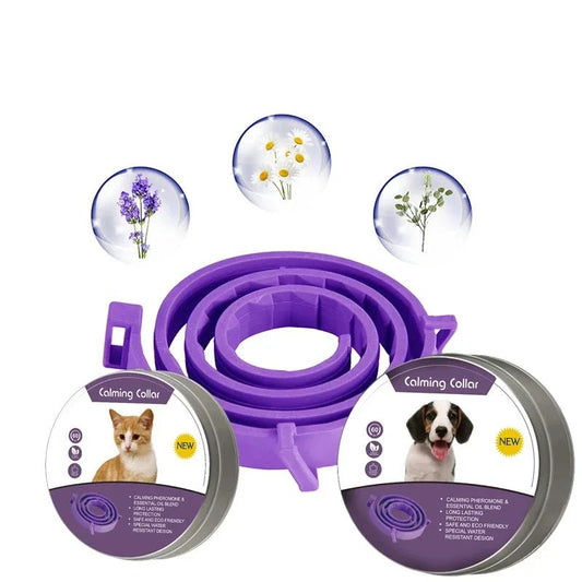 Pet Calming Collar for Cat & Dog - Adjustable Anxiety Pheromone Reducing Pet Collar Lasting Calm Relax Soothing Collars - Pet Zen Club