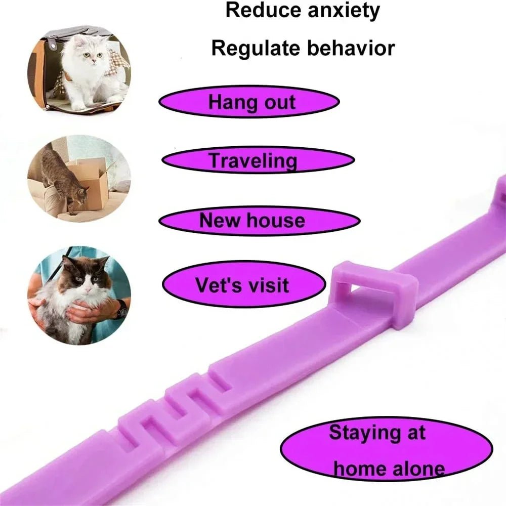 Pet Calming Collar for Cat & Dog - Adjustable Anxiety Pheromone Reducing Pet Collar Lasting Calm Relax Soothing Collars - Pet Zen Club