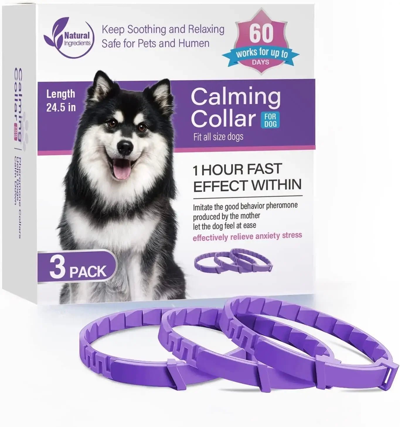Pet Calming Collar For Cats Dogs Adjustable Anxiety Pheromone Reducing Pet Collar Lasting Natural Calm Relax Soothing Collars - Pet Zen Club