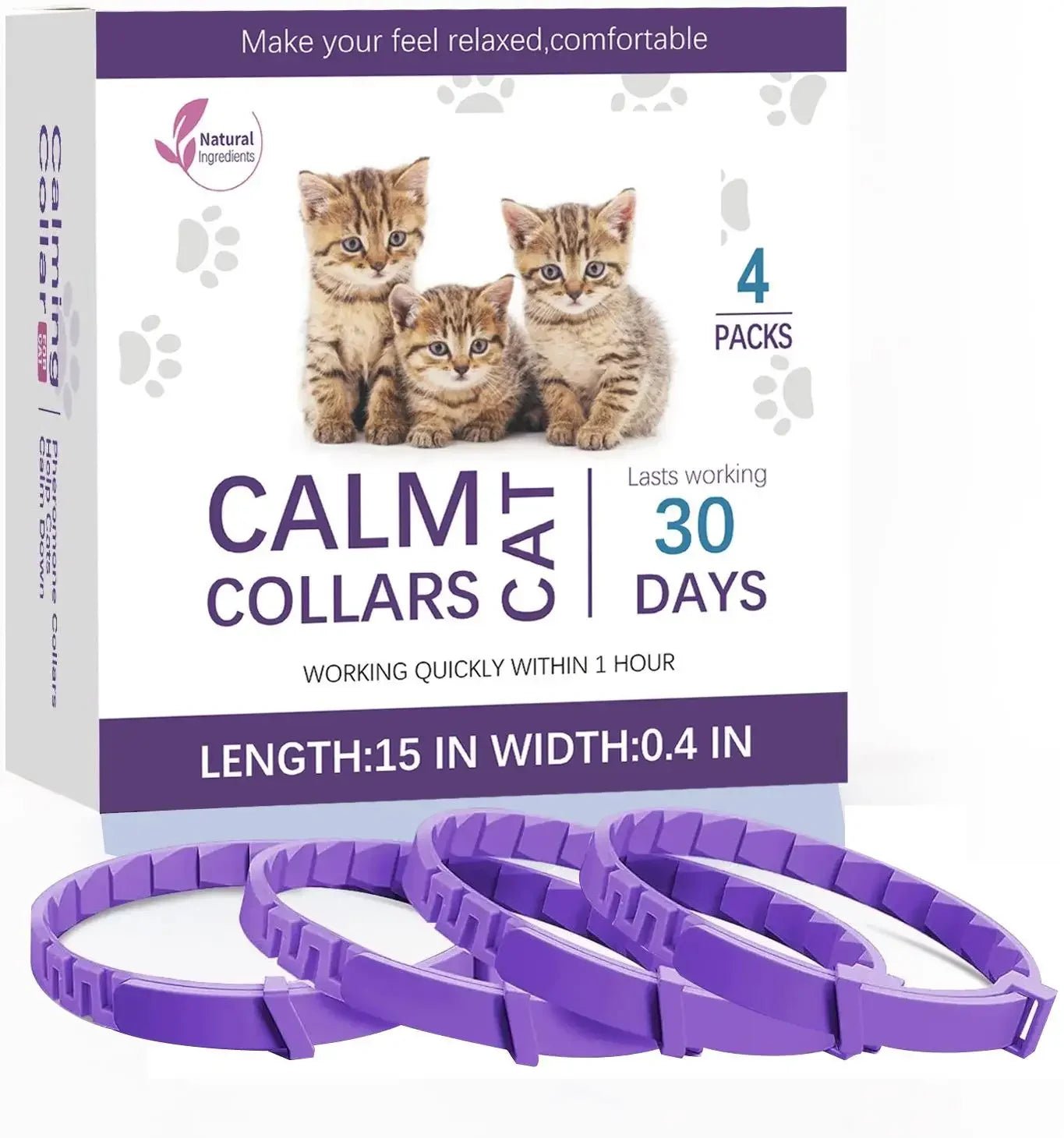 Pet Calming Collar For Cats Dogs Adjustable Anxiety Pheromone Reducing Pet Collar Lasting Natural Calm Relax Soothing Collars - Pet Zen Club