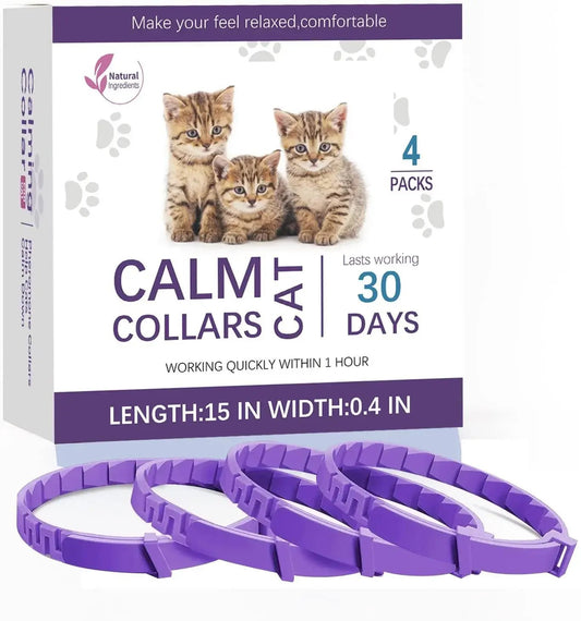 Pet Calming Collar For Cats Dogs Adjustable Anxiety Pheromone Reducing Pet Collar Lasting Natural Calm Relax Soothing Collars - Pet Zen Club
