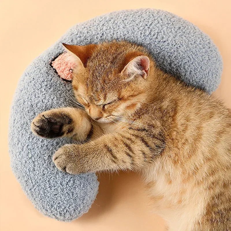 Pet Calming Pillow Comfortable Cute U Shaped Pet Cat Little Pillows Skin - Friendly Elastic Cushion Pet Accessories for Dogs - Pet Zen Club