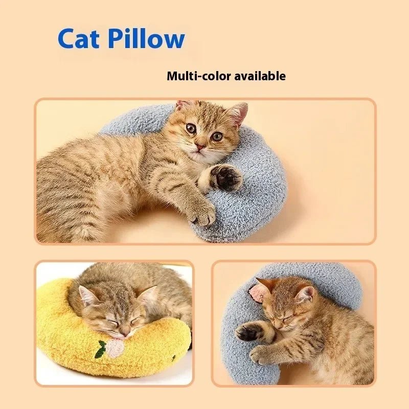 Pet Calming Pillow Comfortable Cute U Shaped Pet Cat Little Pillows Skin - Friendly Elastic Cushion Pet Accessories for Dogs - Pet Zen Club