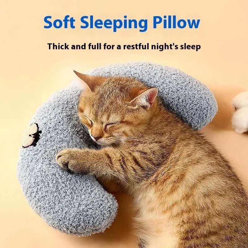 Pet Calming Pillow Comfortable Cute U Shaped Pet Cat Little Pillows Skin - Friendly Elastic Cushion Pet Accessories for Dogs - Pet Zen Club