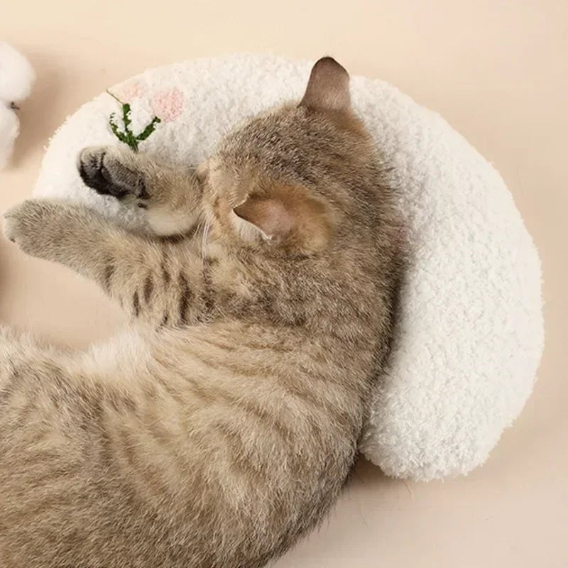 Pet Calming Pillow Comfortable Cute U Shaped Pet Cat Little Pillows Skin - Friendly Elastic Cushion Pet Accessories for Dogs - Pet Zen Club