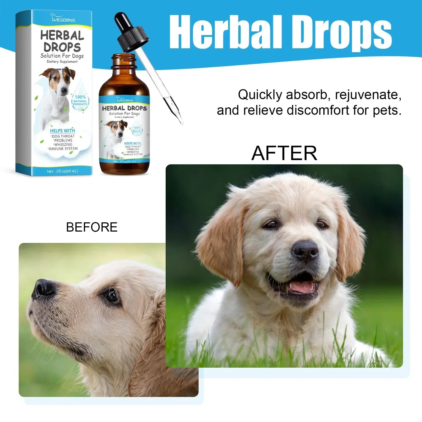 Pet Cough Drop Herbal Cough Soothing Relief Reduce Throat Discomfort Sneezing Treatment Strengthen Immunity Dog Calming Medicine - Pet Zen Club