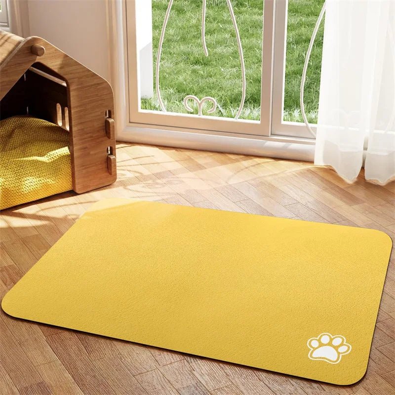 Pet Feeding Mat Absorbent Dog Cat Mat for Food and Water Easy to Clean Pet Placemats Quick Dry Dog Mat for Messy Drinkers - Pet Zen Club