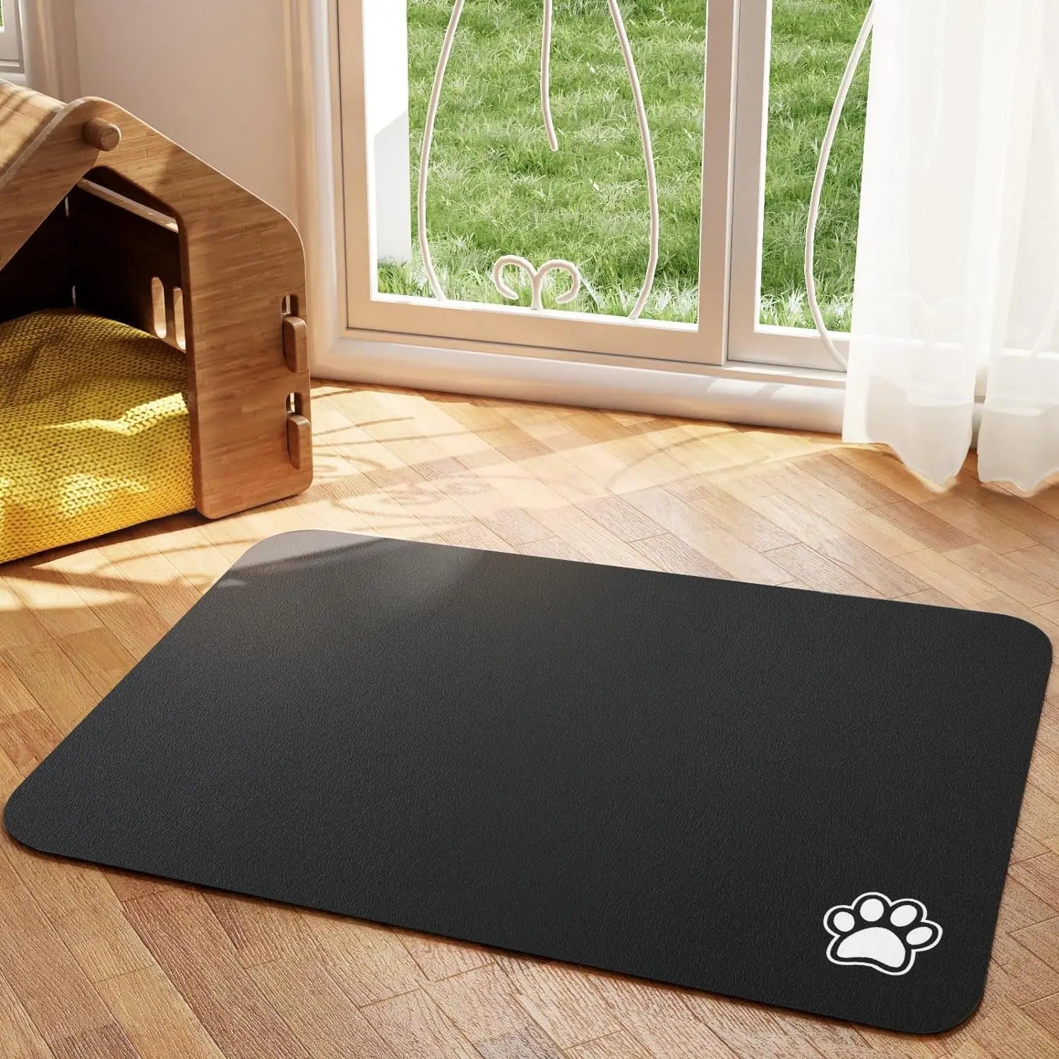 Pet Feeding Mat Absorbent Dog Cat Mat for Food and Water Easy to Clean Pet Placemats Quick Dry Dog Mat for Messy Drinkers - Pet Zen Club