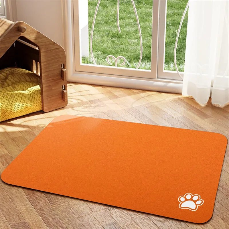 Pet Feeding Mat Absorbent Dog Cat Mat for Food and Water Easy to Clean Pet Placemats Quick Dry Dog Mat for Messy Drinkers - Pet Zen Club