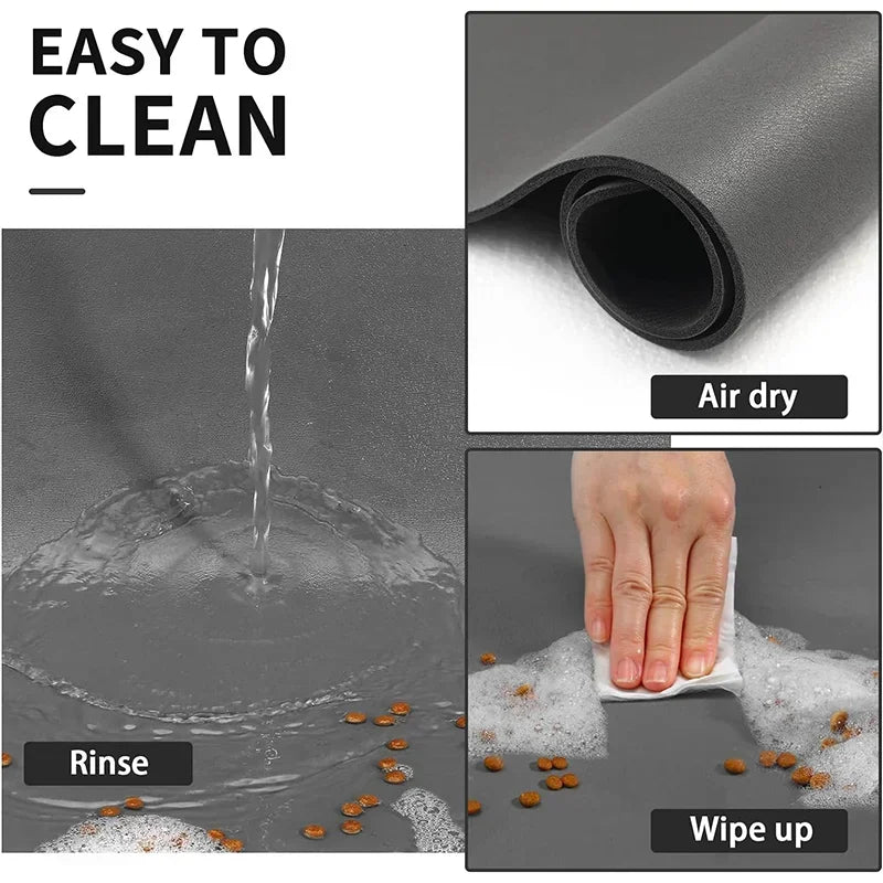 Pet Feeding Mat Absorbent Dog Cat Mat for Food and Water Easy to Clean Pet Placemats Quick Dry Dog Mat for Messy Drinkers - Pet Zen Club
