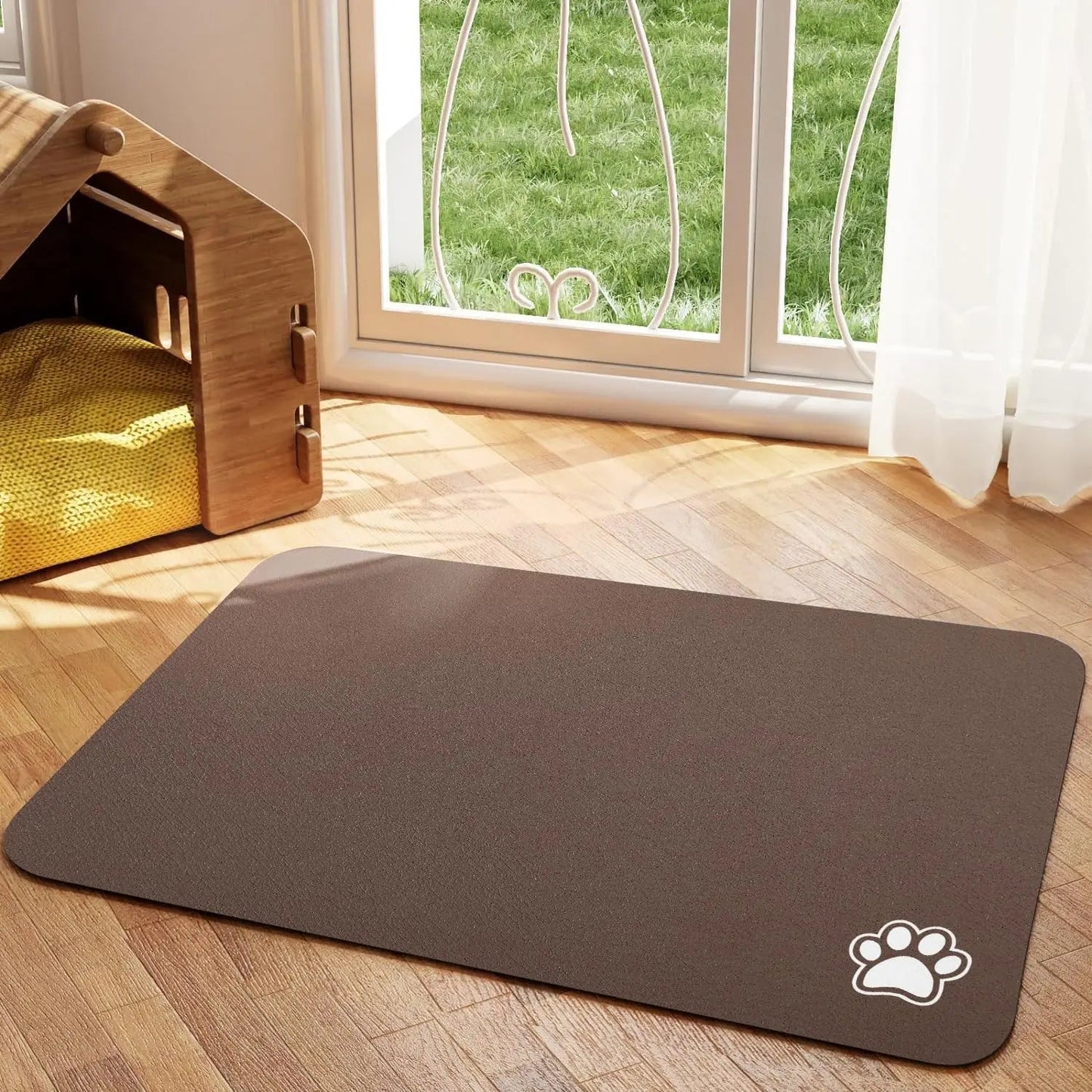 Pet Feeding Mat Absorbent Dog Cat Mat for Food and Water Easy to Clean Pet Placemats Quick Dry Dog Mat for Messy Drinkers - Pet Zen Club