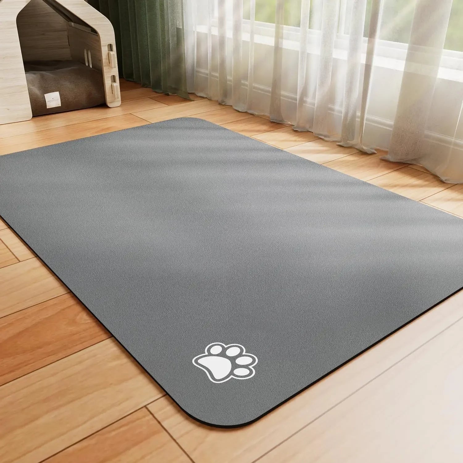 Pet Feeding Mat Absorbent Dog Cat Mat for Food and Water Easy to Clean Pet Placemats Quick Dry Dog Mat for Messy Drinkers - Pet Zen Club