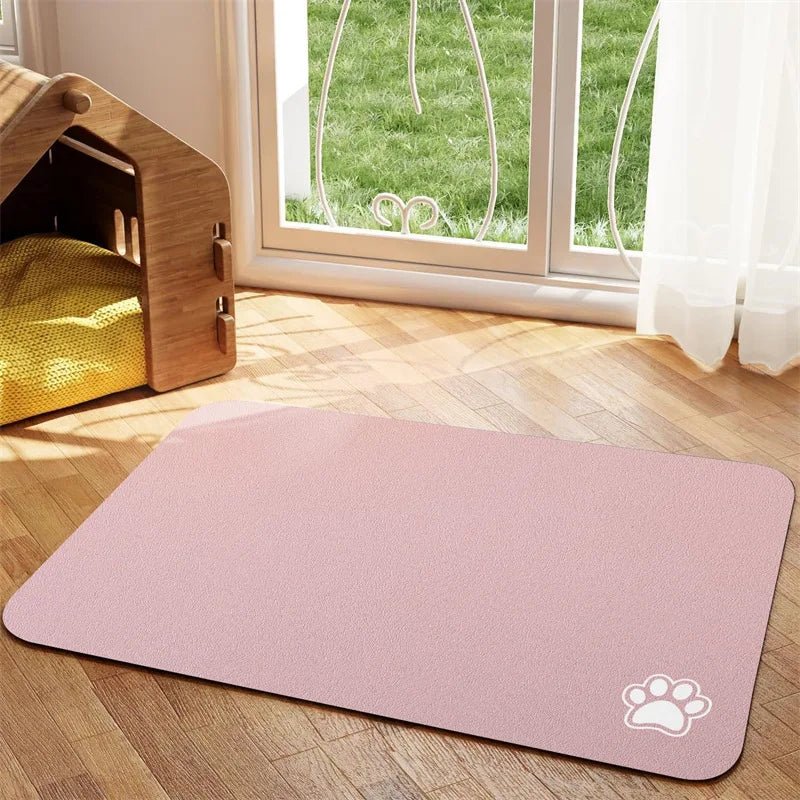 Pet Feeding Mat Absorbent Dog Cat Mat for Food and Water Easy to Clean Pet Placemats Quick Dry Dog Mat for Messy Drinkers - Pet Zen Club