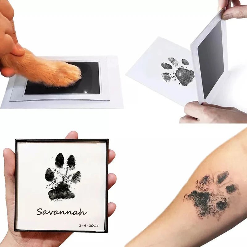 Pet Handprint Footprint Kit No Touch Cat Dog Paw Print Newborn Birth Souvenir Ink Pad New Born Gift - Pet Zen Club