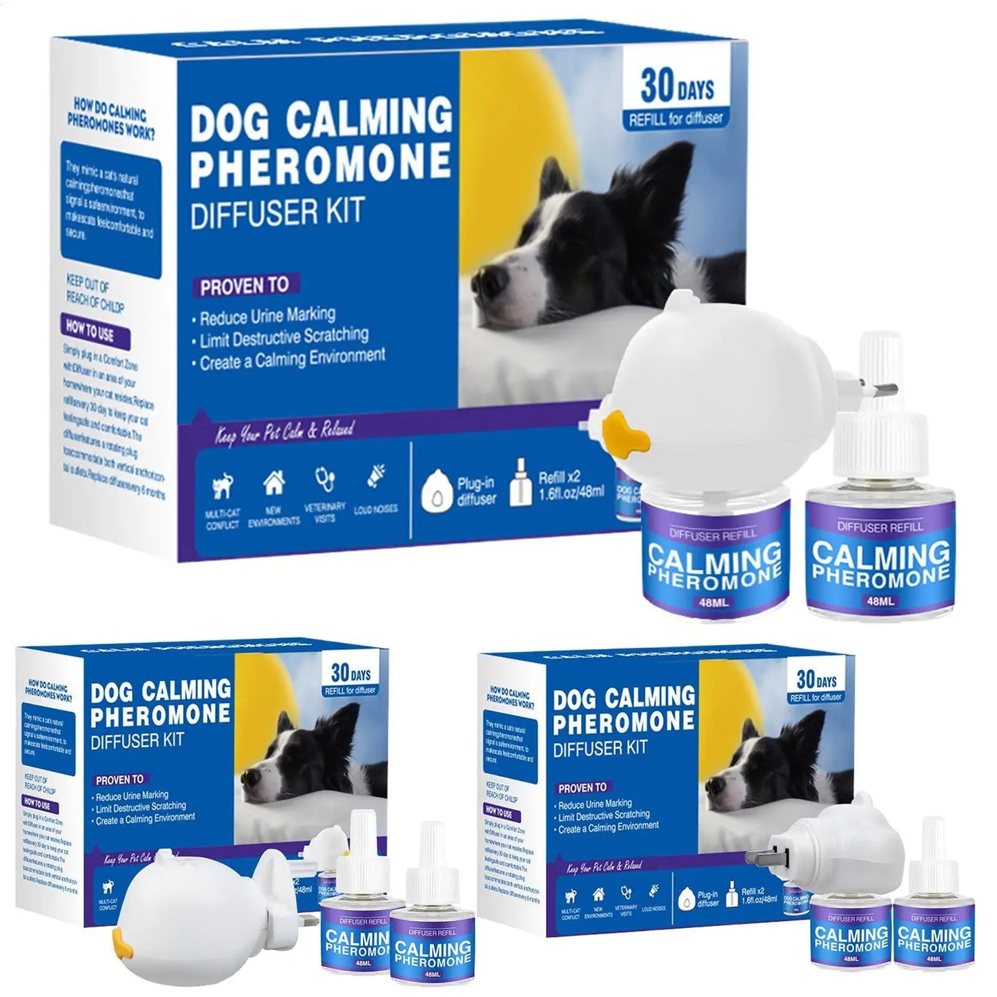 Pet Pheromones Calming Diffuser For Cat Dog Calm Relaxing Emotion Relief Soothing Pheromone Plug - In Relaxants Refill Calming - Pet Zen Club