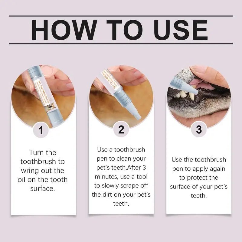 Pet Teeth Cleaning Pen Pet Dental Pen dog Toothbrush Pen Fresh Breath Tooth Whitening Cat Teeth Refreshing Pen pet supplies - Pet Zen Club
